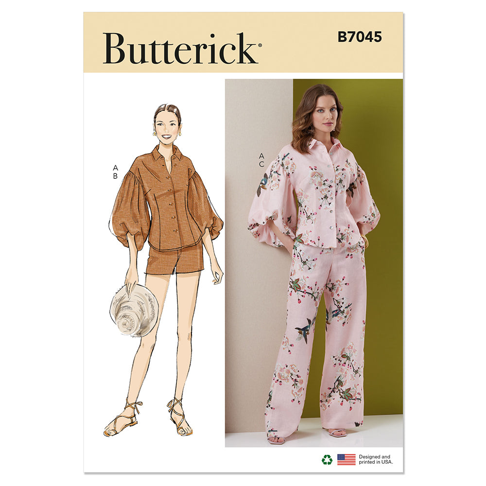 BUTTERICK B7045 Misses' and Miss Petite Top, Shorts and Pants