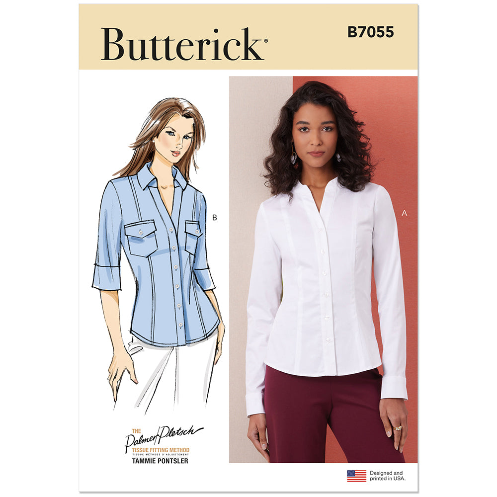 BUTTERICK B7055 Misses Shirts Sewing Pattern, Sizes 18-20-22-24-26