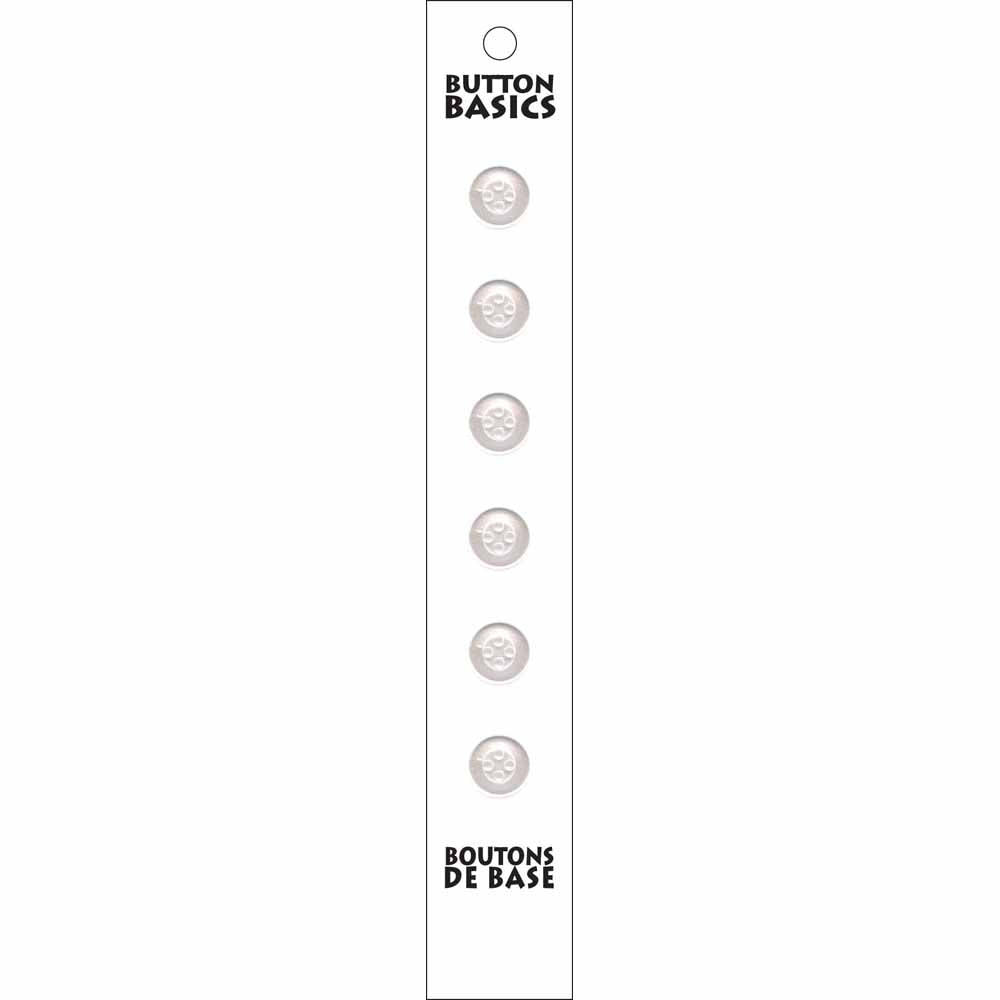 BUTTON BASICS 4‑Hole Buttons – 8 mm (1/4") – 6 pcs