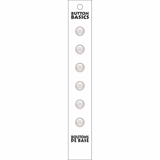 BUTTON BASICS 4‑Hole Buttons – 8 mm (1/4") – 6 pcs
