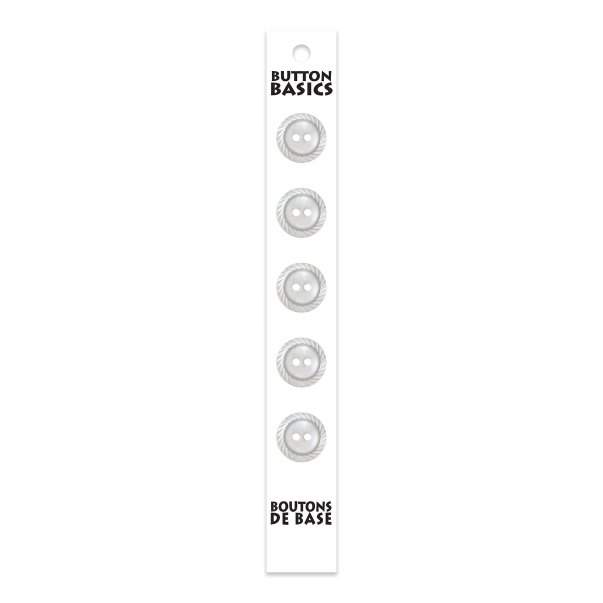 BUTTON BASICS 2-Hole Buttons — 13 mm (1/2 in.) — Clear — 5 pcs - verified H.A. Kidd additional view