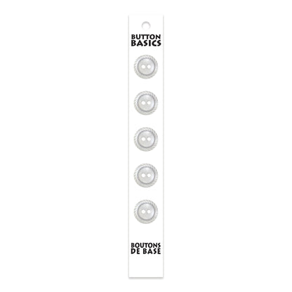 BUTTON BASICS 2-Hole Buttons — 13 mm (1/2 in.) — Clear — 5 pcs - verified H.A. Kidd additional view