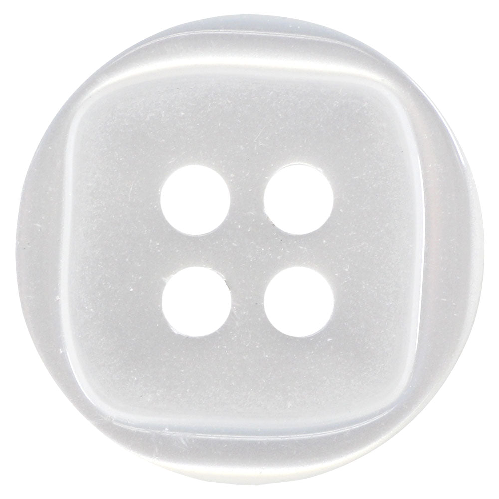 BUTTON BASICS 4‑Hole Buttons — 12 mm (1/2") — White — 6 pcs