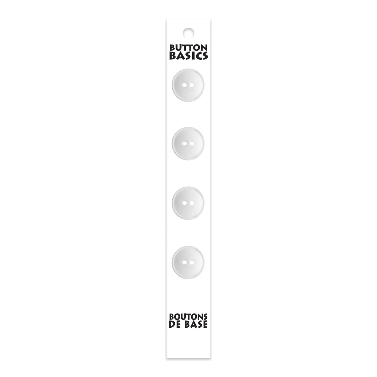 BUTTON BASICS 2-Hole Buttons — 14 mm (1/2 in.) — White — 4 pcs - verified H.A. Kidd additional view