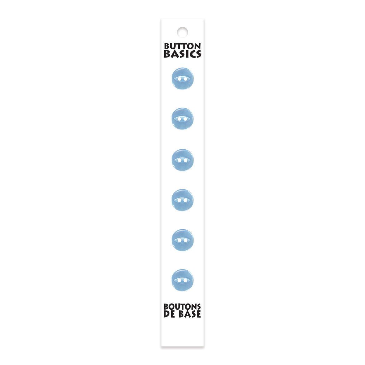BUTTON BASICS 2-Hole Buttons — 12 mm (1/2 in.) — Light Blue — 6 pcs – alternate product view