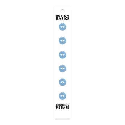 BUTTON BASICS 2-Hole Buttons — 12 mm (1/2 in.) — Light Blue — 6 pcs – alternate product view