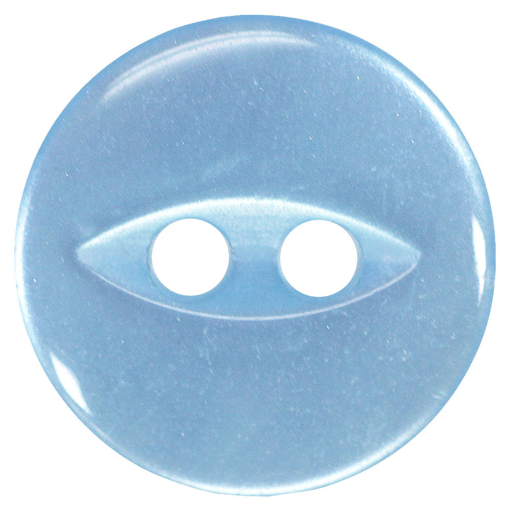 BUTTON BASICS 2‑Hole Buttons — 12 mm (1/2") — Light Blue — 6 pcs