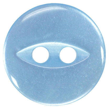 BUTTON BASICS Light Blue 12 mm (1/2 in.) 2-hole buttons, 6-piece pack