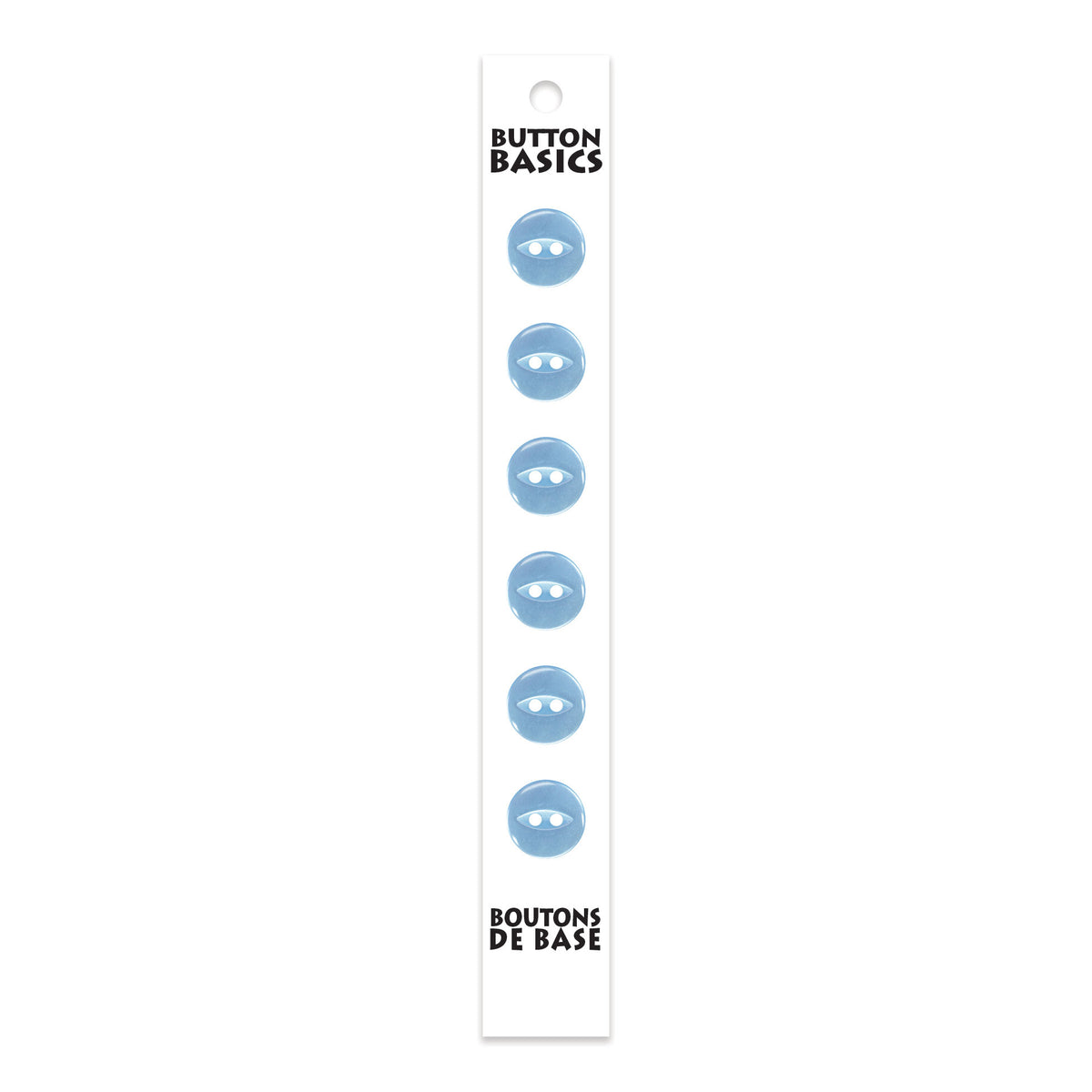 BUTTON BASICS 2-Hole Buttons — 12 mm (1/2 in.) — Light Blue — 6 pcs – alternate product view