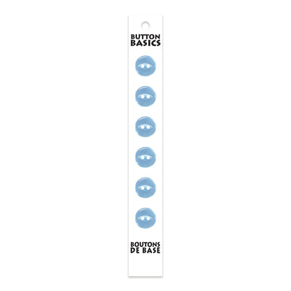BUTTON BASICS 2-Hole Buttons — 12 mm (1/2 in.) — Light Blue — 6 pcs – alternate product view
