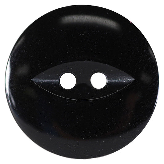 BUTTON BASICS 2‑Hole Buttons — 10 mm (3/8") — Black — 6 pcs