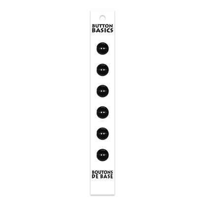 BUTTON BASICS 2-Hole Buttons — 10 mm (3/8 in.) — Black — 6 pcs – alternate product view