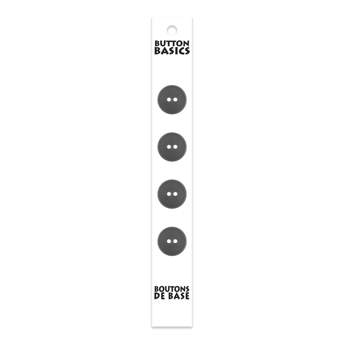BUTTON BASICS 2-Hole Buttons — 14 mm (1/2 in.) — Black — 4 pcs – alternate product view