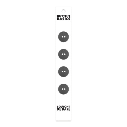 BUTTON BASICS 2-Hole Buttons — 14 mm (1/2 in.) — Black — 4 pcs – alternate product view