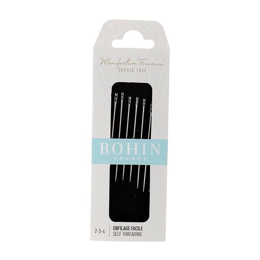 BOHIN Self Threading Needles Assorted Sz 2 - 3 - 4