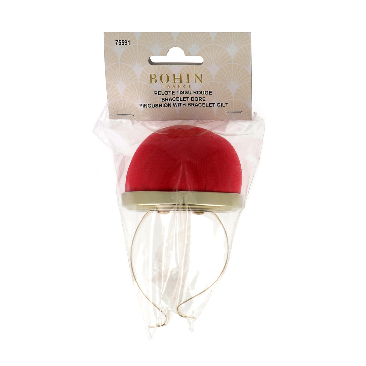 BOHIN Pin Cushion - Gilt Bracelet Red