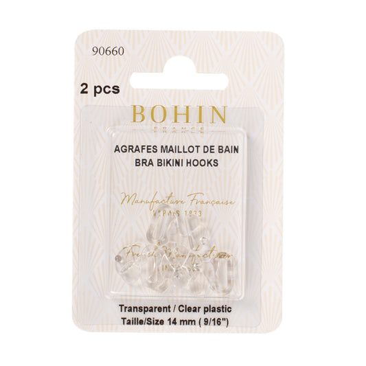 BOHIN Bikini Clasp 14 mm Clear X 2