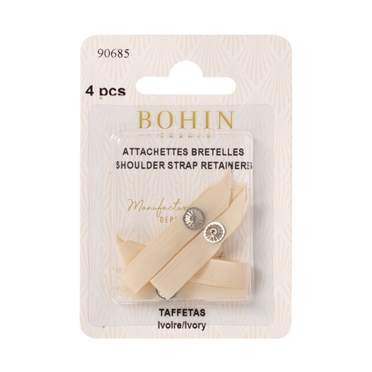 BOHIN Shoulder Strap Retainer Ivory X 4