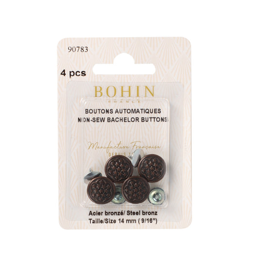 BOHIN Bachelor Buttons 14 mm (9/16 in.) - Bronze, 4 Count