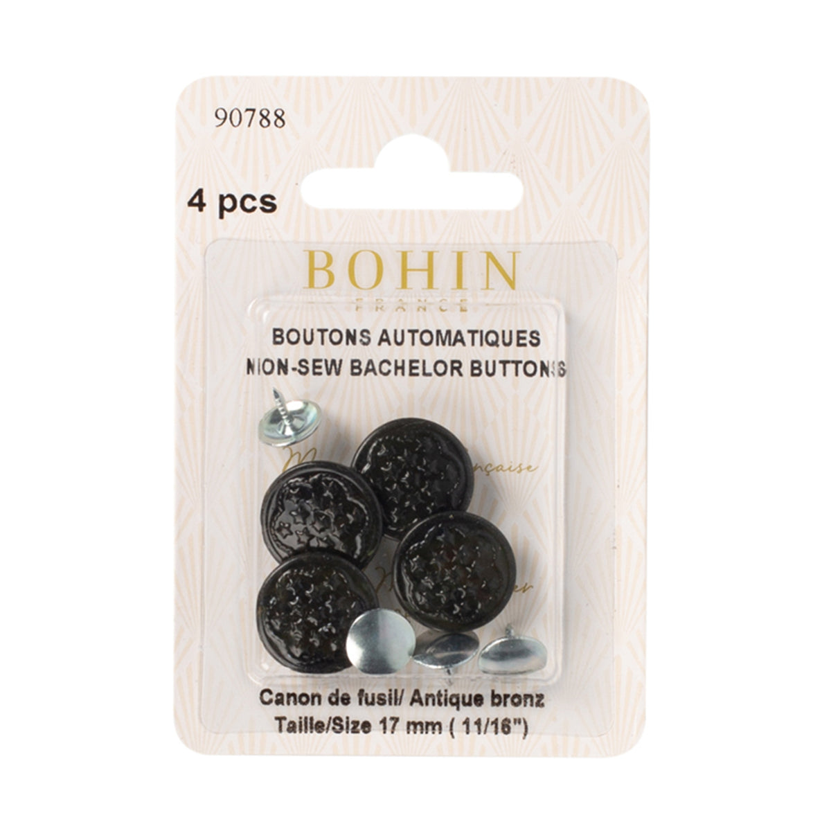 BOHIN Bachelor Buttons 19 mm (3/4 in.) - Bronze Ant, 4 Count