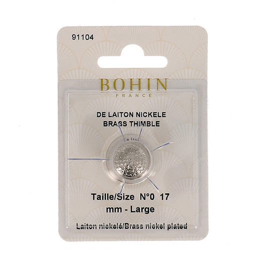 BOHIN Thimbles Brass Nickel Number 0 Blister