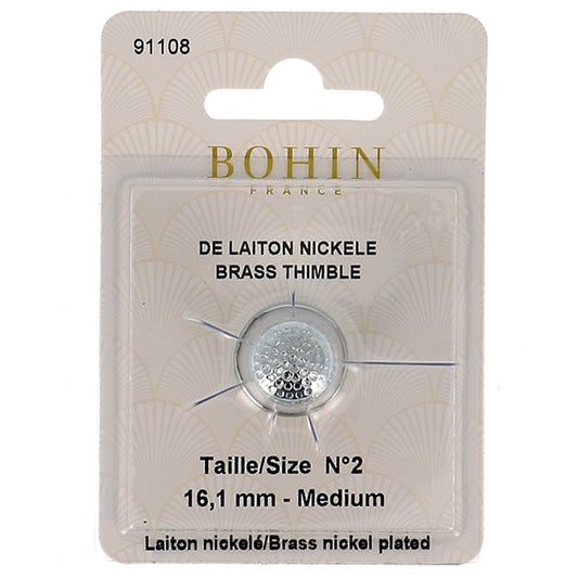 BOHIN Thimbles Brass Nickel Number 2 Blister