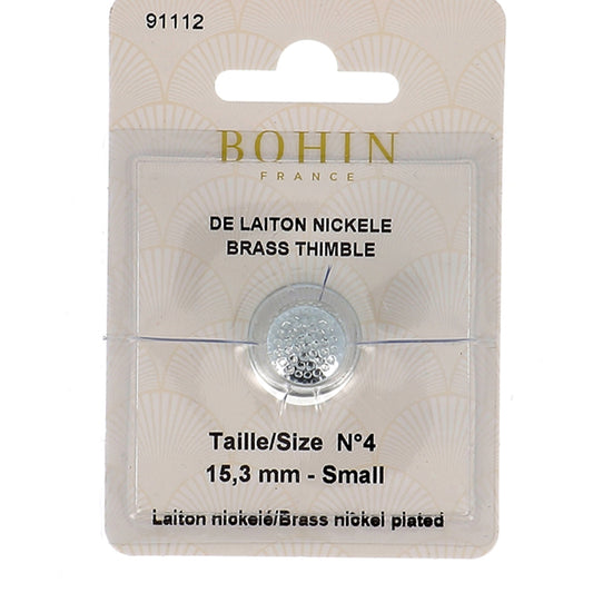 BOHIN Thimbles Brass Nickel Number 4 Blister