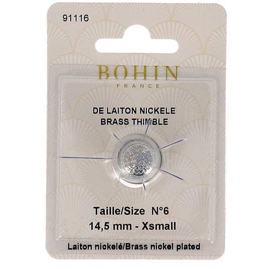 BOHIN Thimbles Brass Nickel Number 6 Blister