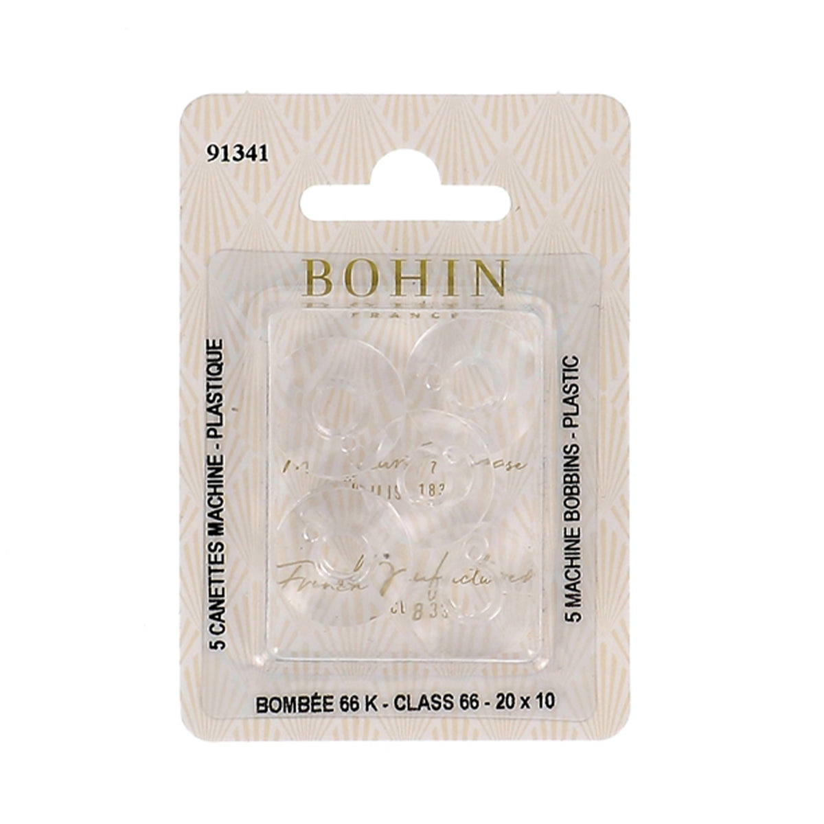 BOHIN Plastic Bobbins Class 66 Blister X 5