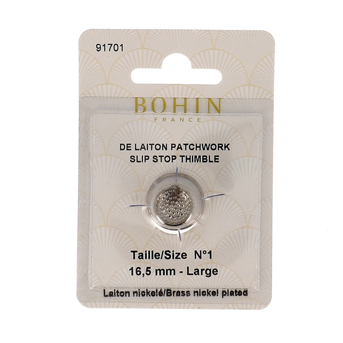BOHIN Slip Stop Thimble Number 1 Large Black X 1