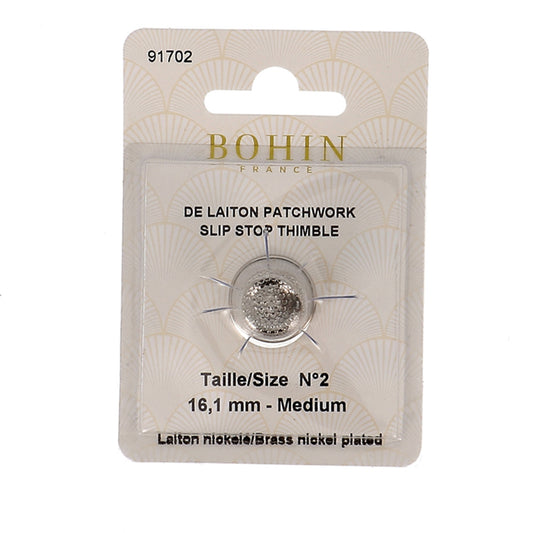 BOHIN Slip Stop Thimble Medium Number 2 Black X 1