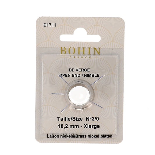 BOHIN Open End Thimbles Brass 3/0 Blisters