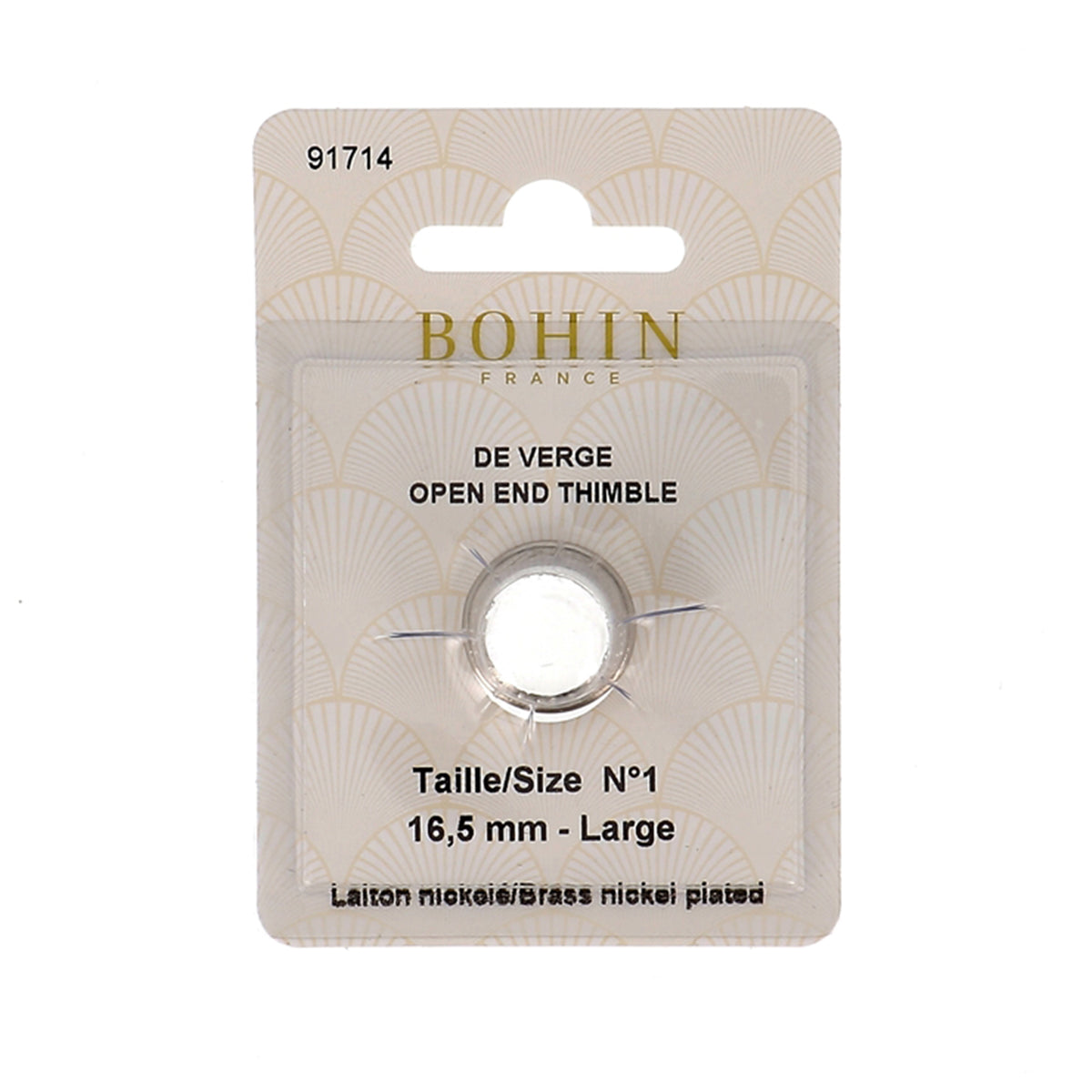 BOHIN Open End Thimbles Brass Number 1