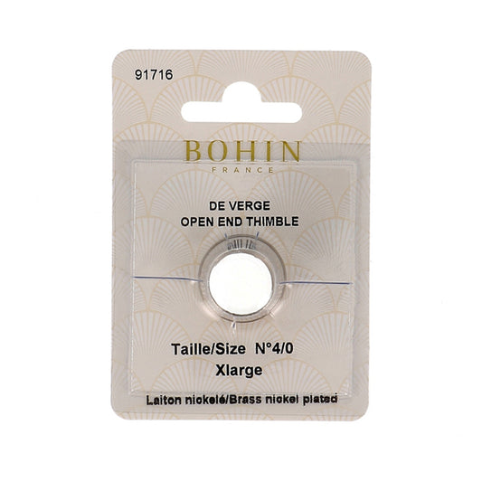 BOHIN Open End Thimbles Brass 4/0 Blisters