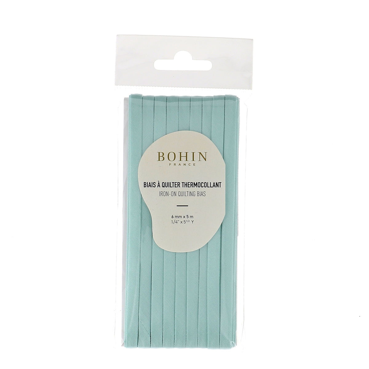 BOHIN Iron-On Quilt Bias 6mm x 5m Mint Green