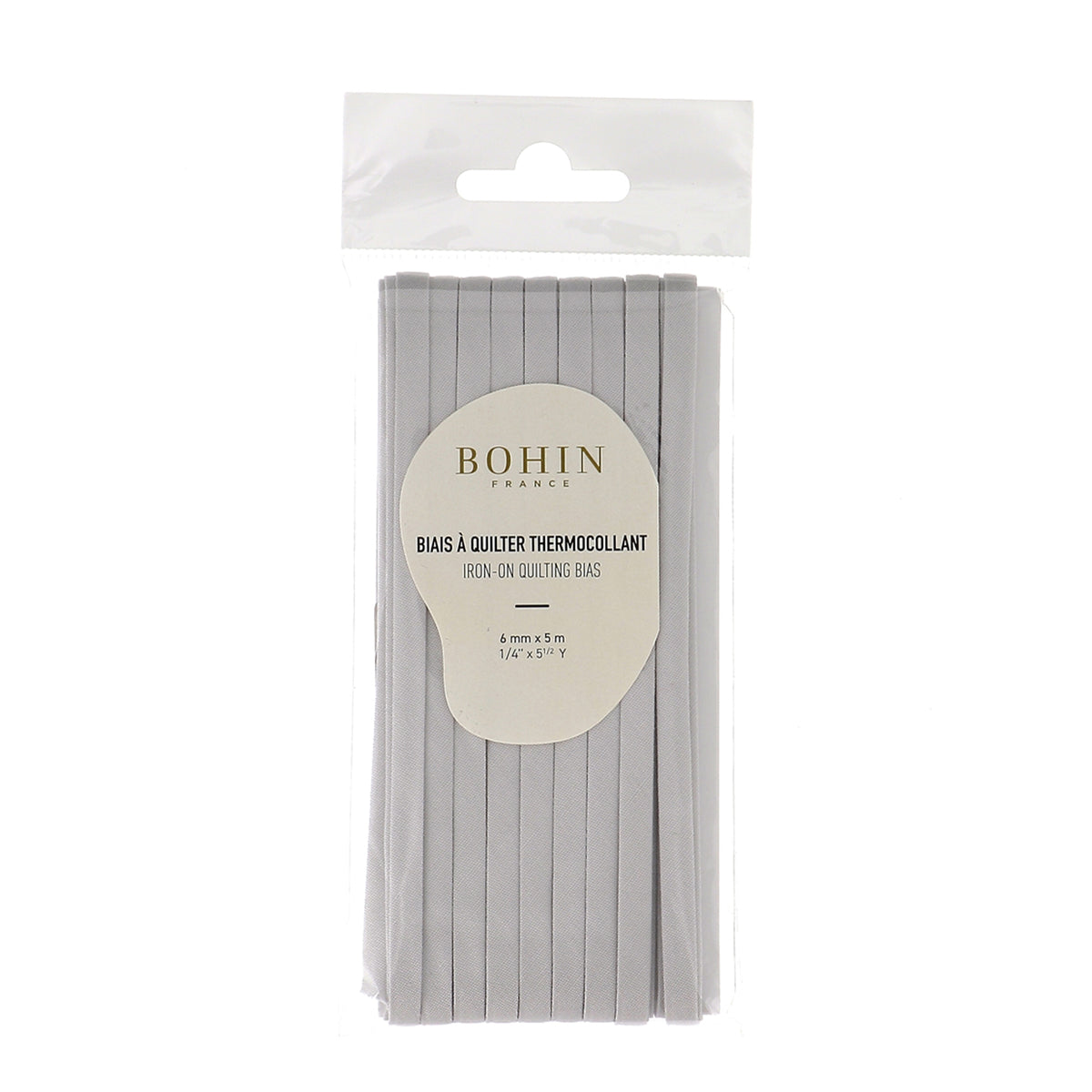 BOHIN Iron-On Quilt Bias 6mm x 5m Chalk