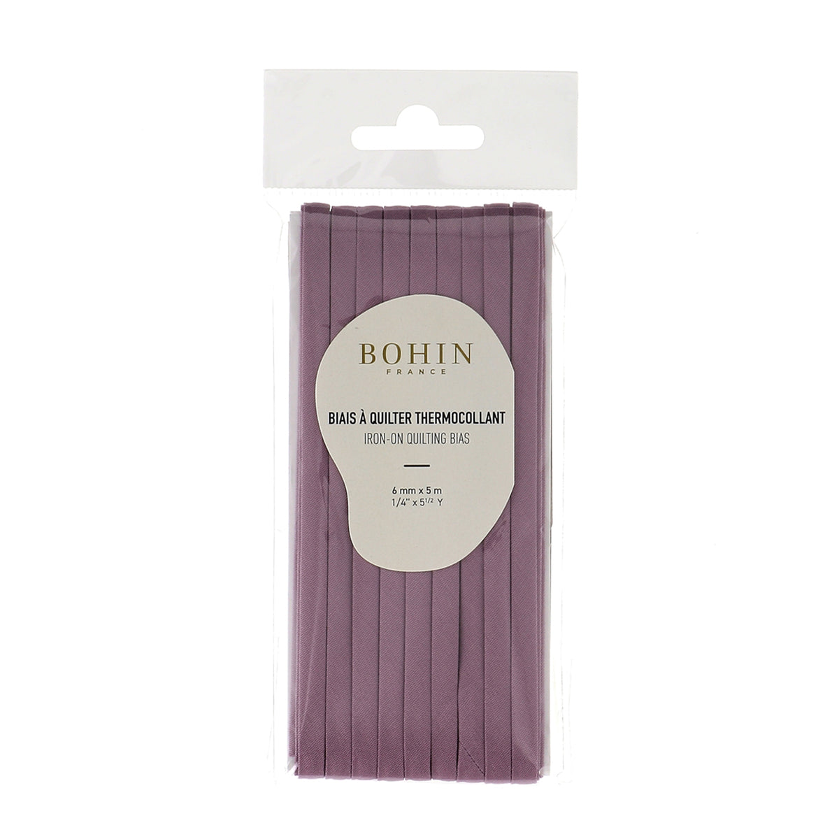 BOHIN Iron-On Quilt Bias 6mm x 5m Dark Mauve