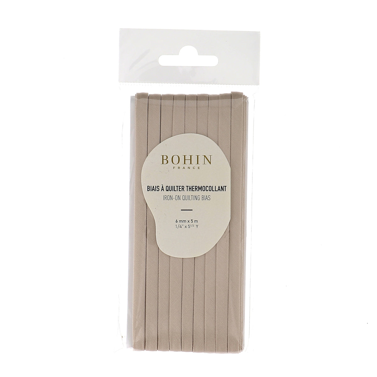 BOHIN Iron-On Quilt Bias 6mm x 5m Beige