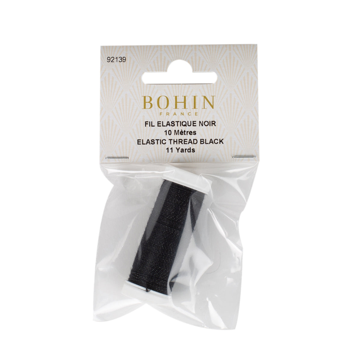 BOHIN Elastic Thread Black Roll 10M