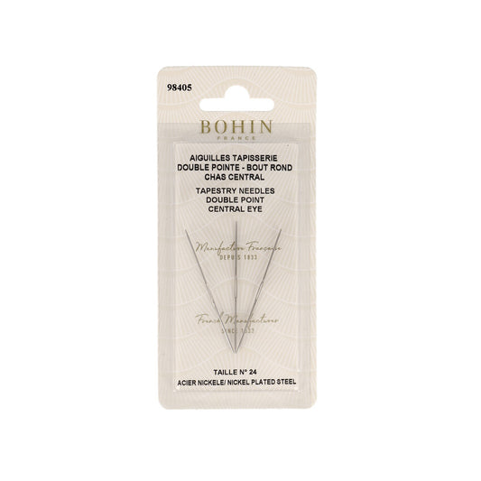 BOHIN Tapestry Needles Number 24 Central Eyes - 2 Pnts - CT X 3