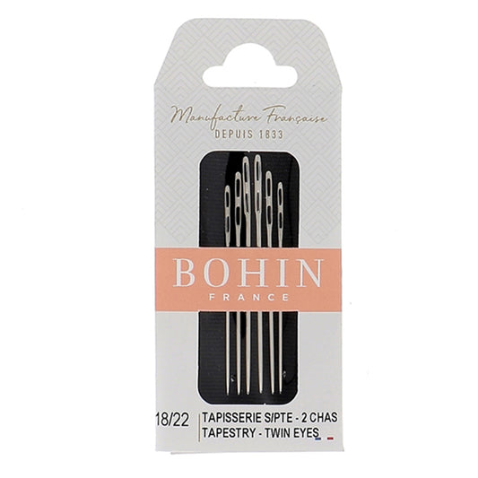 BOHIN Tapestry Needles Double Eye Assorted Number 18/22 X 6