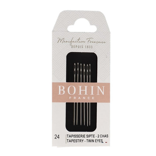 BOHIN Tapestry Needles Double Eye Number 24 X 6