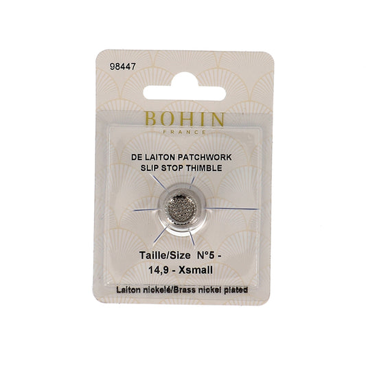 BOHIN Thimble Quilters Nickel Plated Brass Number 5 Black X 1
