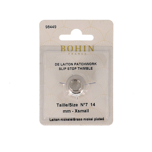 BOHIN Thimble Quilters Nickel Plated Brass Number 7 Black X 1