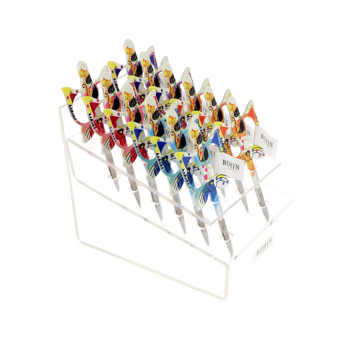 BOHIN Scissors Cats 4 Designs Display X 12