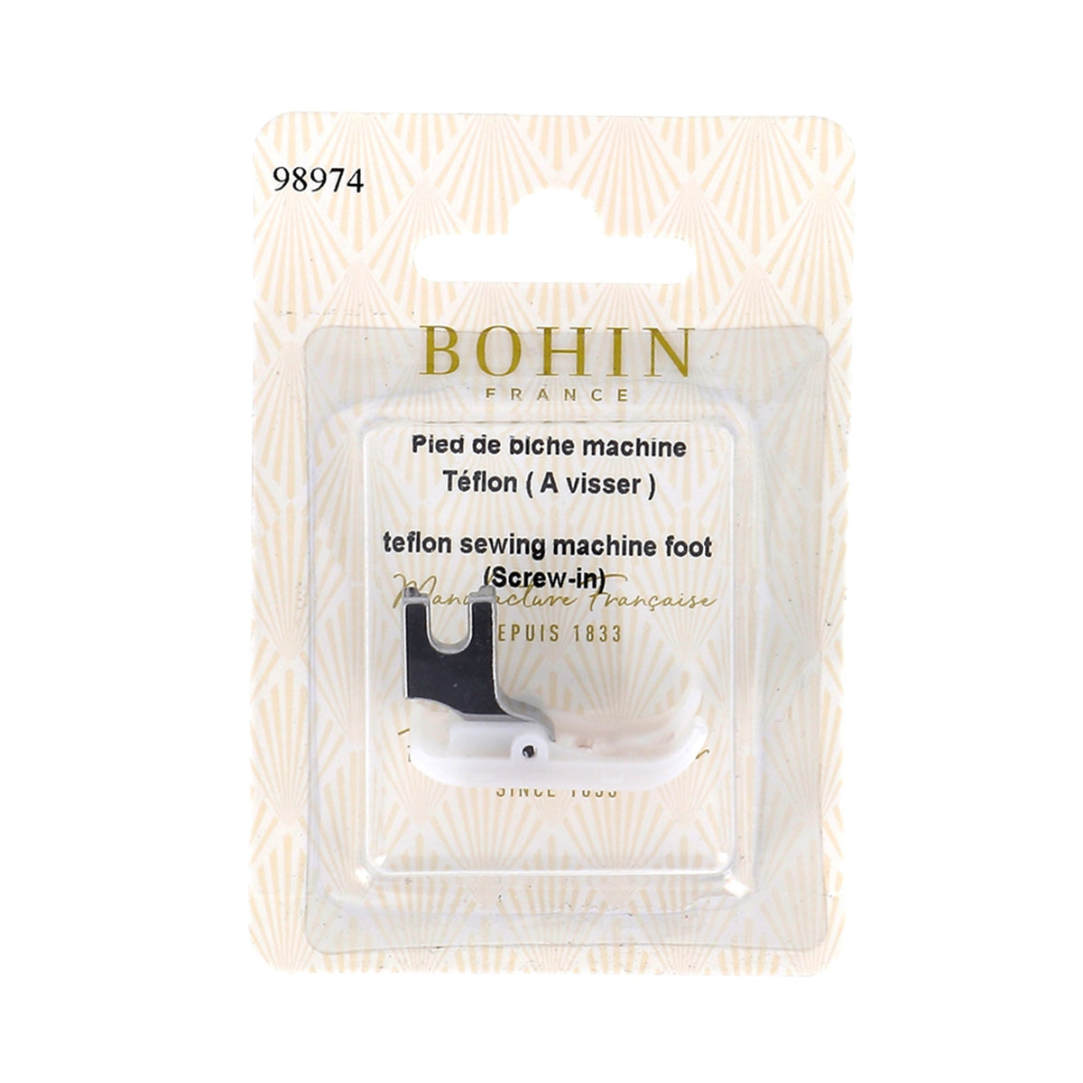 BOHIN Teflon Sewing Machine Foot (Screw - In) Blister