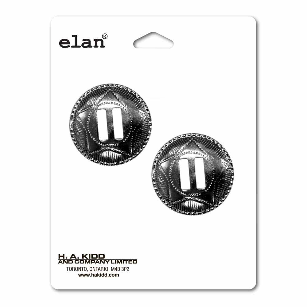 ELAN Circle Concho - 10mm (3/8") - Silver
