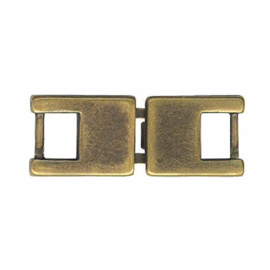 ELAN Flat Hook & Eye Clasp - 5mm (1/4"") - Antique Brass