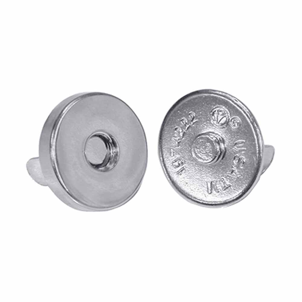 ELAN Magnetic No-Sew Closures - 14mm (1/2"") - Silver