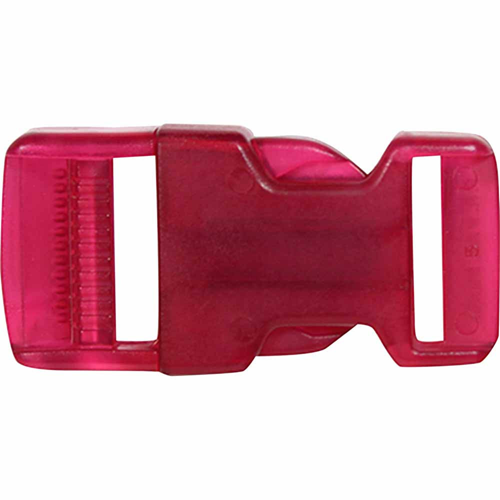 ELAN Translucent Side‑Release Parachute Clip — 25 mm (1") — Red